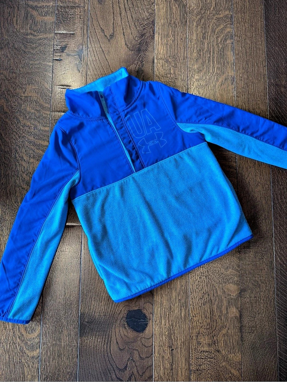 Under Armour ColdGear Fleece Mock Neck Pullover Boys YSM Blue